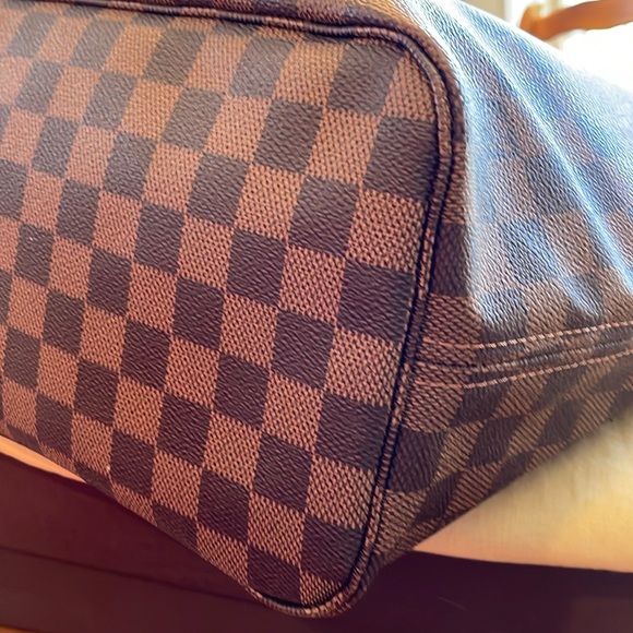 **SOLD**Louis Vuitton Neverfull MM Damier Ebene Ballerine Pink Tote Handbag EUC - Picture 9 of 15